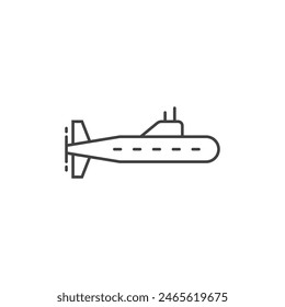 Submarine icon in flat style. Bathyscaphe vector illustration on isolated background. Underwater transport sign business concept.