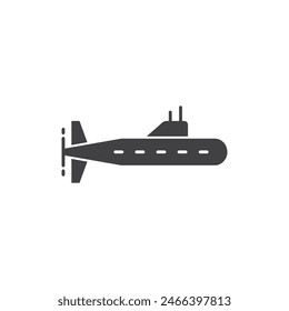 Submarine icon in flat style. Bathyscaphe vector illustration on isolated background. Underwater transport sign business concept.