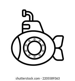 Submarine icon flat. vector illustration
