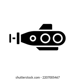 Submarine icon flat. vector illustration