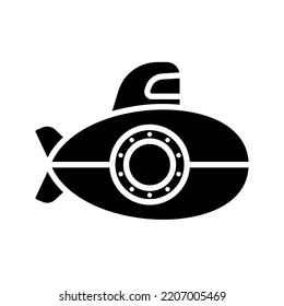 Submarine icon flat. vector illustration
