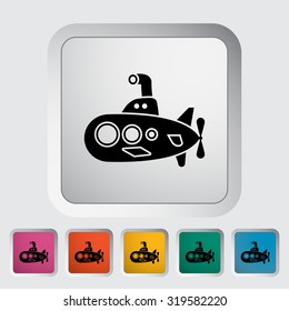 Submarine icon. Flat vector related icon for web and mobile applications. It can be used as - logo, pictogram, icon, infographic element. Vector Illustration.