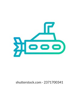 Unterwassersymbol Farbverlauf-grün Farbe Militär-Vektorarelement und Symbol perfekt.