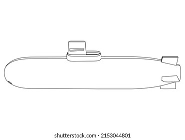 Submarine icon line element. Vector illustration of submarine icon line isolated on clean background.