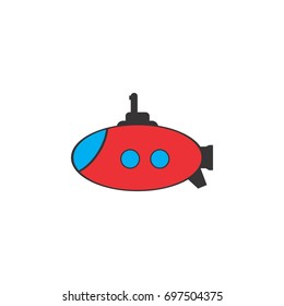 submarine icon logo design vector