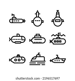 submarine icon or logo isolated sign symbol vector illustration - Collection of high quality black style vector icons
