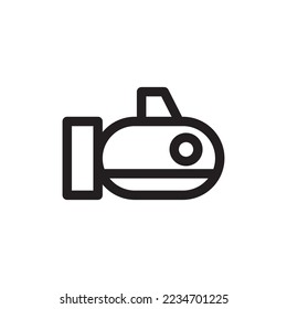 submarine icon or logo isolated sign symbol vector illustration - high quality black style vector icons
