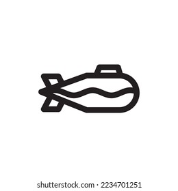 submarine icon or logo isolated sign symbol vector illustration - high quality black style vector icons
