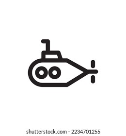 submarine icon or logo isolated sign symbol vector illustration - high quality black style vector icons
