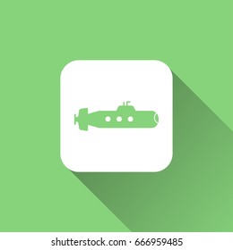 Submarine icon with long shadow