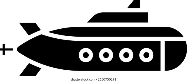 Ícone Submarino: Ilustração do Navio Náutico