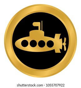 Submarine icon on white background. Vector illustration.
