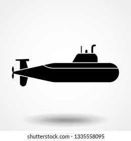 Submarine icon on white background. Vector illustration.