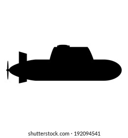 Submarine Icon On White Background Stock Vector (Royalty Free ...