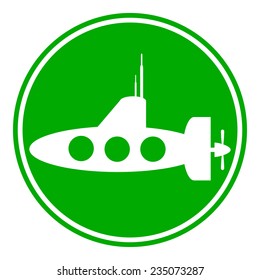Submarine icon on white background. Vector illustration.