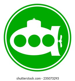 Submarine icon on white background. Vector illustration.