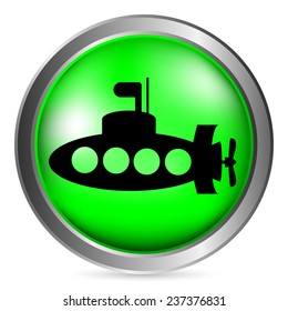 Submarine icon on white background. Vector illustration.