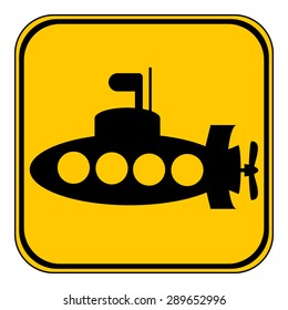 Submarine icon on white background. Vector illustration.