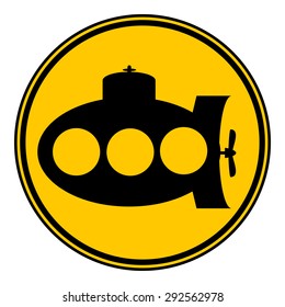 Submarine icon on white background. Vector illustration.