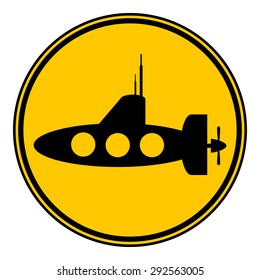 Submarine icon on white background. Vector illustration.