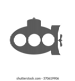 Submarine icon on white background. Vector illustration.