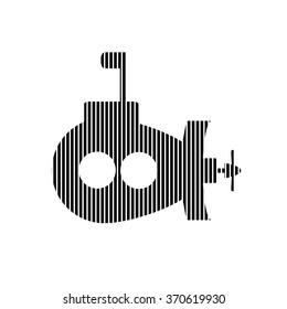 Submarine icon on white background. Vector illustration.