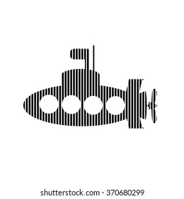 Submarine icon on white background. Vector illustration.
