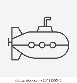 Conjunto de ícones submarinos. ilustração vetorial.