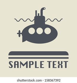 Submarine icon or sign, vector illustration