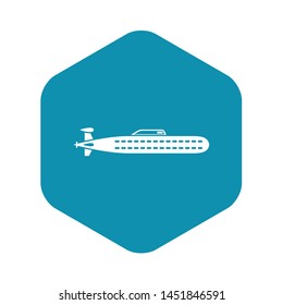 Submarine icon. Simple illustration of submarine vector icon for web