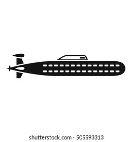 Submarine icon. Simple illustration of submarine vector icon for web