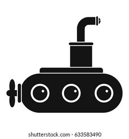 Submarine icon in simple style isolated vector illustration