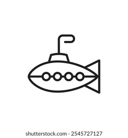 Submarine icon Simple thin outline