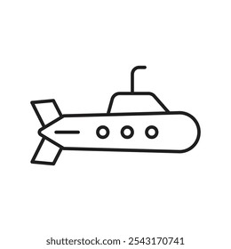 Submarine icon. simple vecor icon.