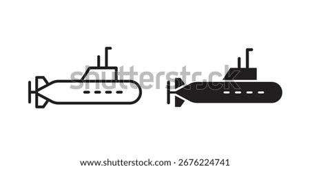 Submarine icon symbol for your web designs. Icon logo, app, UI.