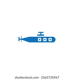 Submarine icon Thin line illustration set