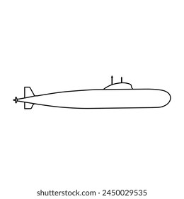 Submarine icon vector. Bathyscaphe illustration sign. Fleet symbol or logo.