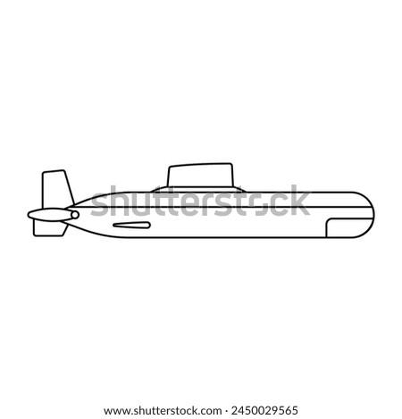 Submarine icon vector. Bathyscaphe illustration sign. Fleet symbol or logo.