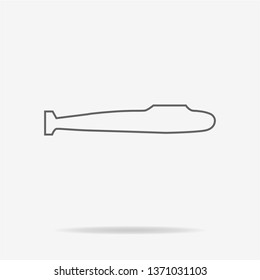 Submarine icon.  Vector concept illustration for design.