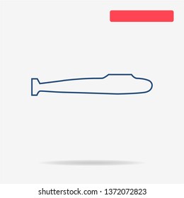 Submarine icon.  Vector concept illustration for design.