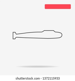 Submarine icon.  Vector concept illustration for design.