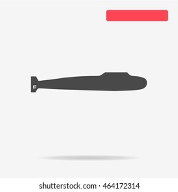 Submarine icon.  Vector concept illustration for design.