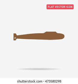 Submarine icon.  Vector concept illustration for design.