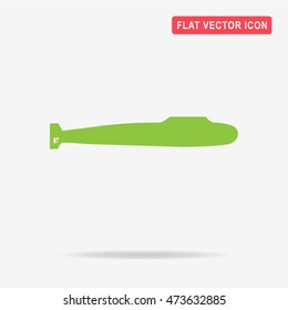 Submarine icon.  Vector concept illustration for design.