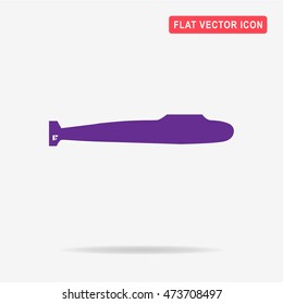Submarine icon.  Vector concept illustration for design.