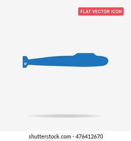 Submarine icon.  Vector concept illustration for design.
