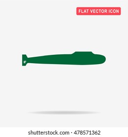 Submarine icon.  Vector concept illustration for design.