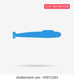 Submarine icon.  Vector concept illustration for design.