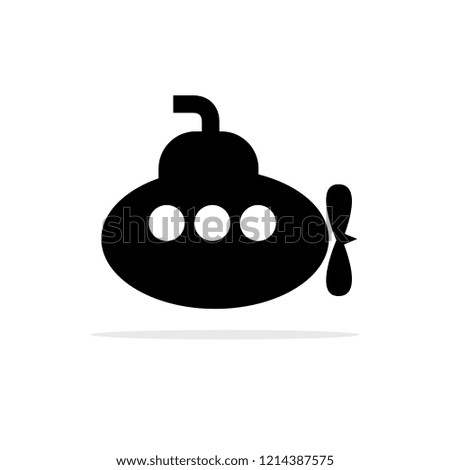 Submarine icon. Vector concept illustration for design.