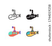 submarine icon vector different style design. isolated on white background